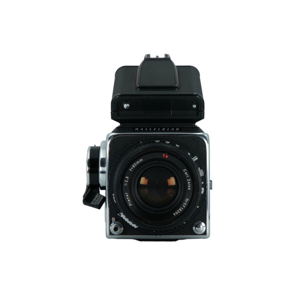 Hasselblad 503CM medium format film camera with Zeiss Planar 80mm f/2.8 medium format lens