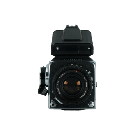 Hasselblad 503CM medium format film camera with Zeiss Planar 80mm f/2.8 medium format lens