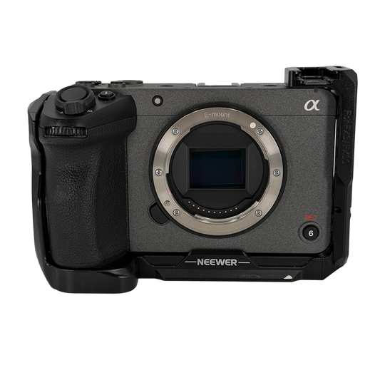 Sony FX30 APS-C mirrorless cinema camera with XLR handle