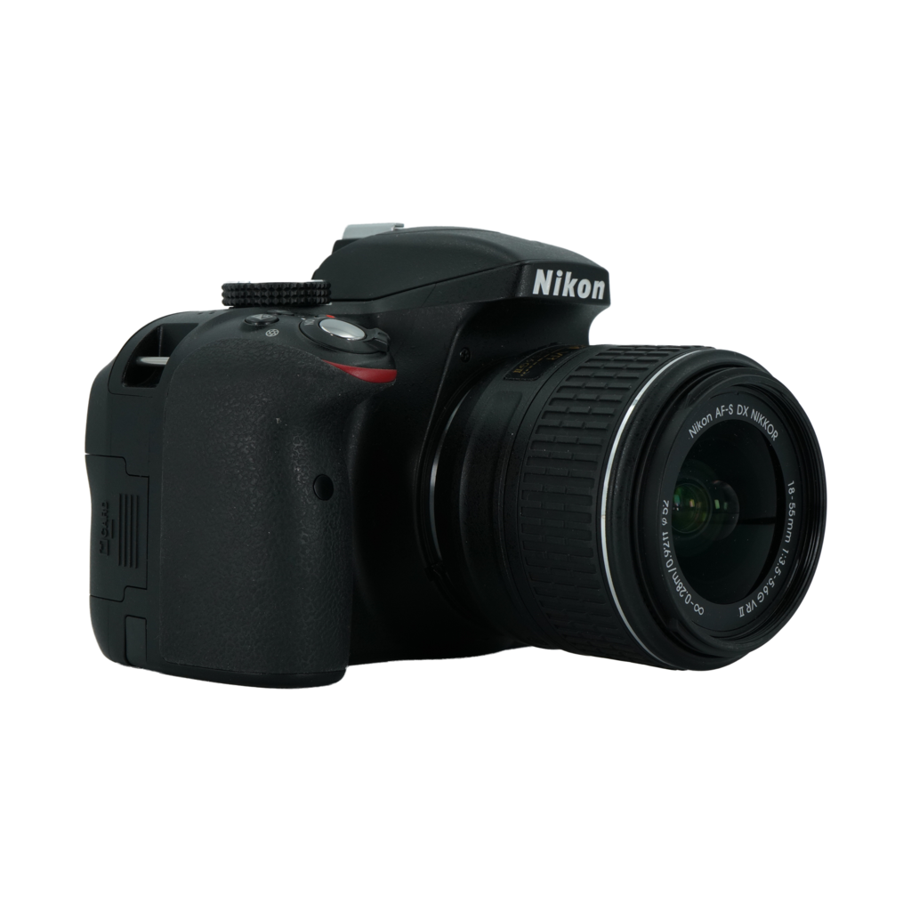 Nikon D3300 APS-C DSLR camera with Nikon 18-55mm f/3.5-5.6 APS-C DSLR zoom lens