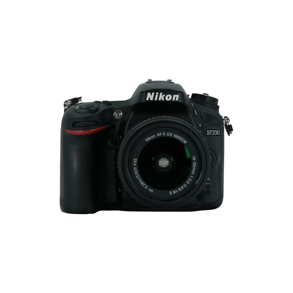 Nikon D2200 APS-C DSLR camera with Nikon 18-55mm f/3.5-5.6 zoom lens