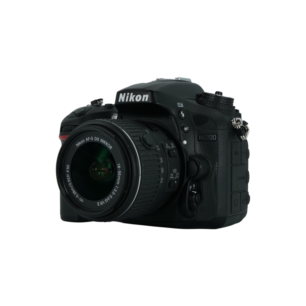 Nikon D2200 APS-C DSLR camera with Nikon 18-55mm f/3.5-5.6 zoom lens