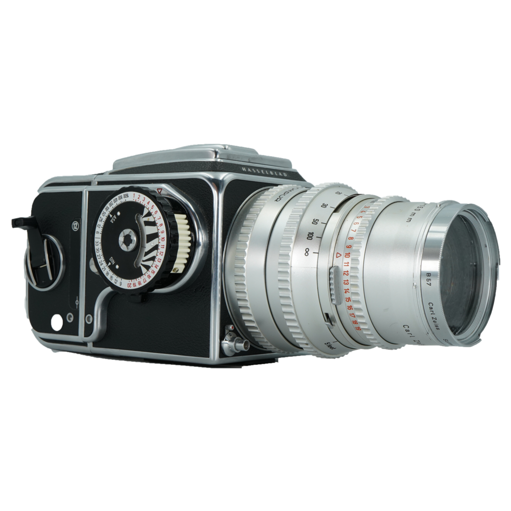 Hasselblad 500C medium format camera with Sonnar 150mm f/1.8 medium format lens