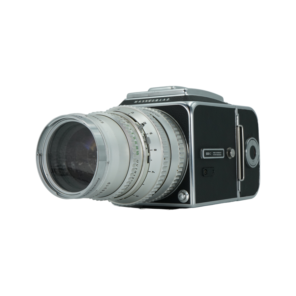 Hasselblad 500C medium format camera with Sonnar 150mm f/1.8 medium format lens