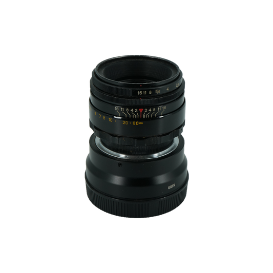 Helios 58mm f/2 35mm SLR Lens with URTH RF Mount Adapter