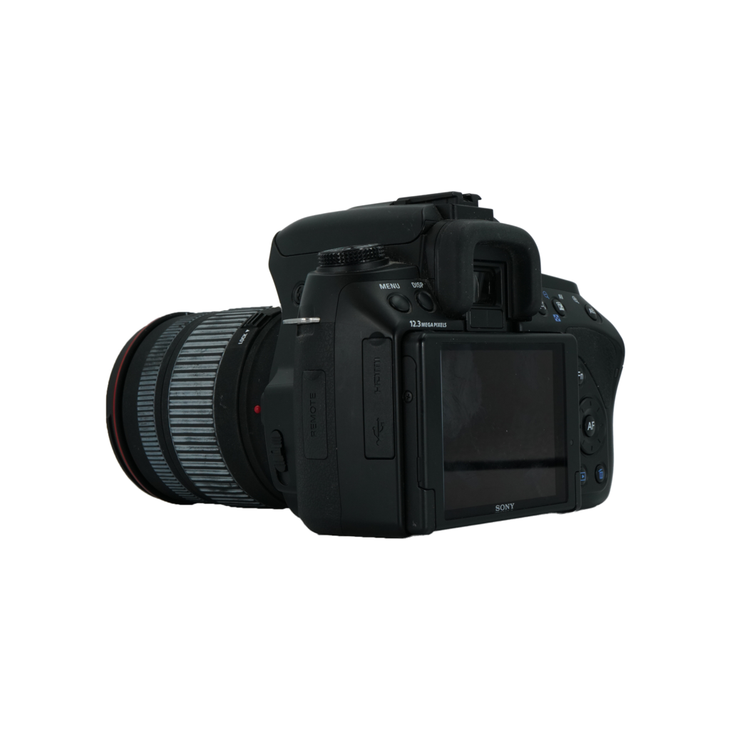 Sony a500 full frame DSLR camera with Sigma DC 18-200mm f/3.5-6.3 full frame DSLR telephoto zoom lens