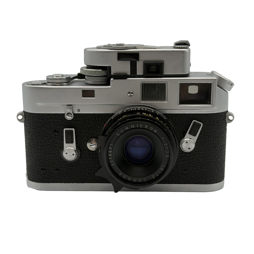 Leica M4 Chrome 35mm Rangefinger Camera with Leica Summicron 35mm f/2 Rangefinder Lens and Leica MR Metrowatt Light Meter (CLA on 5/7/26)