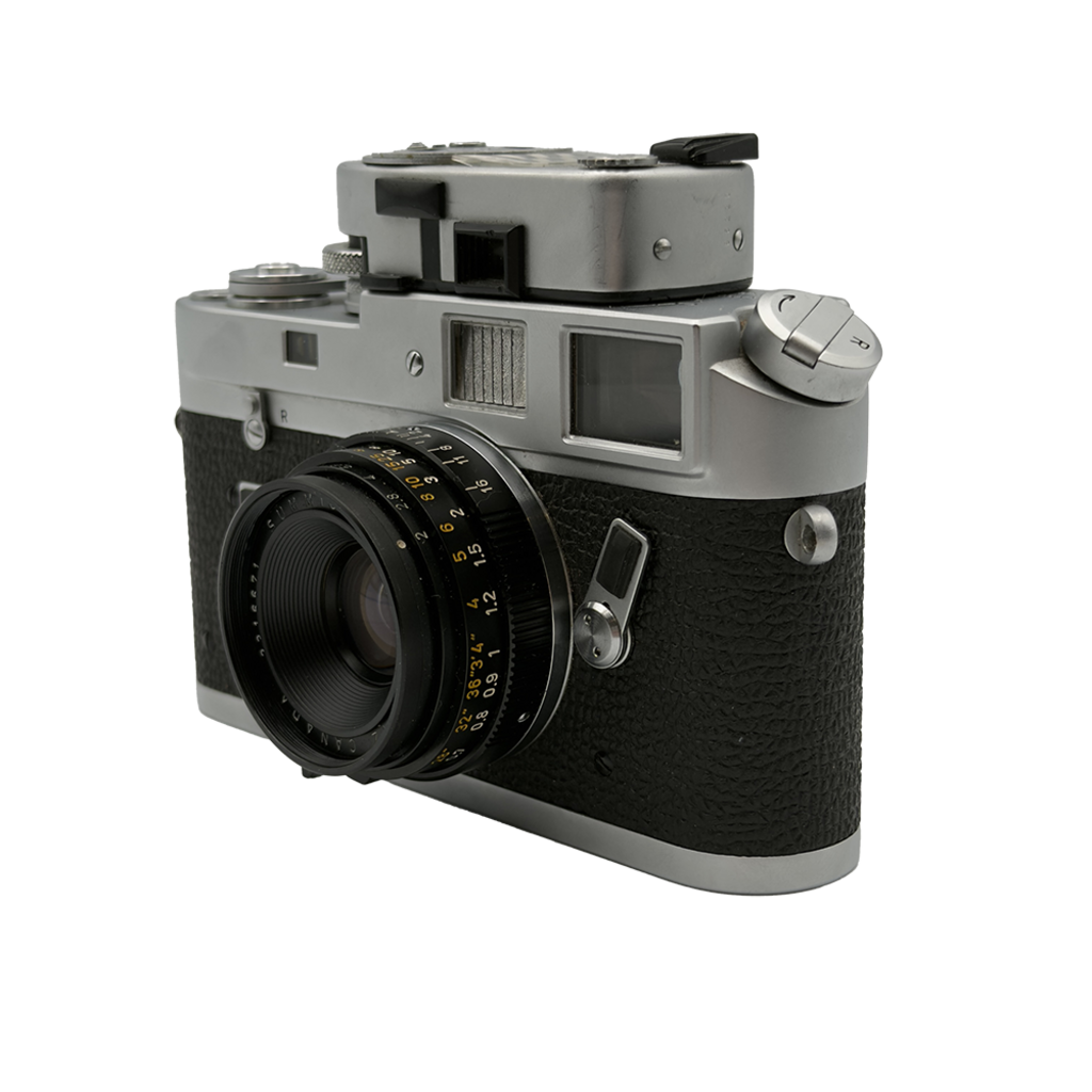 Leica M4 Chrome 35mm Rangefinger Camera with Leica Summicron 35mm f/2 Rangefinder Lens and Leica MR Metrowatt Light Meter (CLA on 5/7/26)