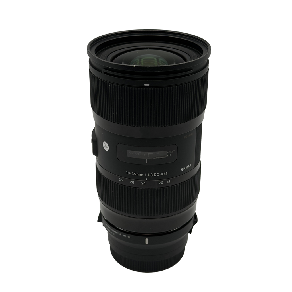 Sigma EF 18-35mm f/1.8 APS-C DSLR Zoom Lens with Canon EF To Sony E Adapter