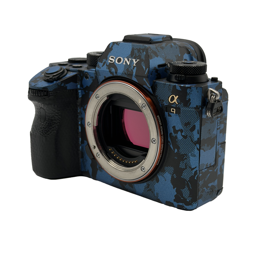 Blue Camo Wrapped Sony A9 Full-frame Mirrorless Camera