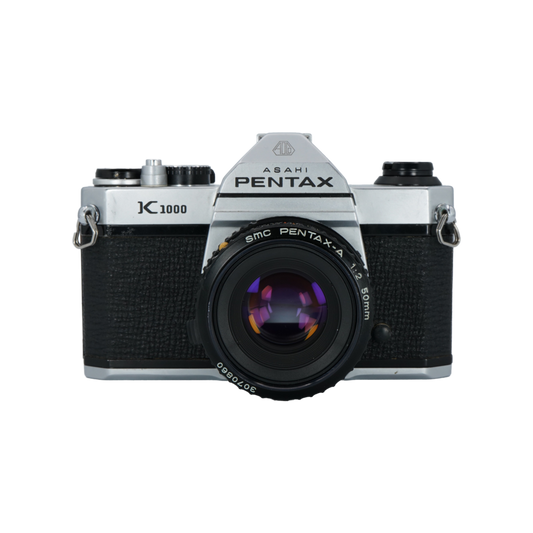 Pentax K1000 35mm Film Camera with Pentax 50mm f/2 Film Lens