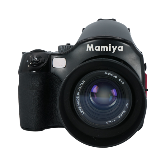 Mamiya 645AF Medium Format Camera with Mamiya 80mm f/2.8 Medium Format Lens and Mamiya 45mm f/2.8 Medium Format Lens