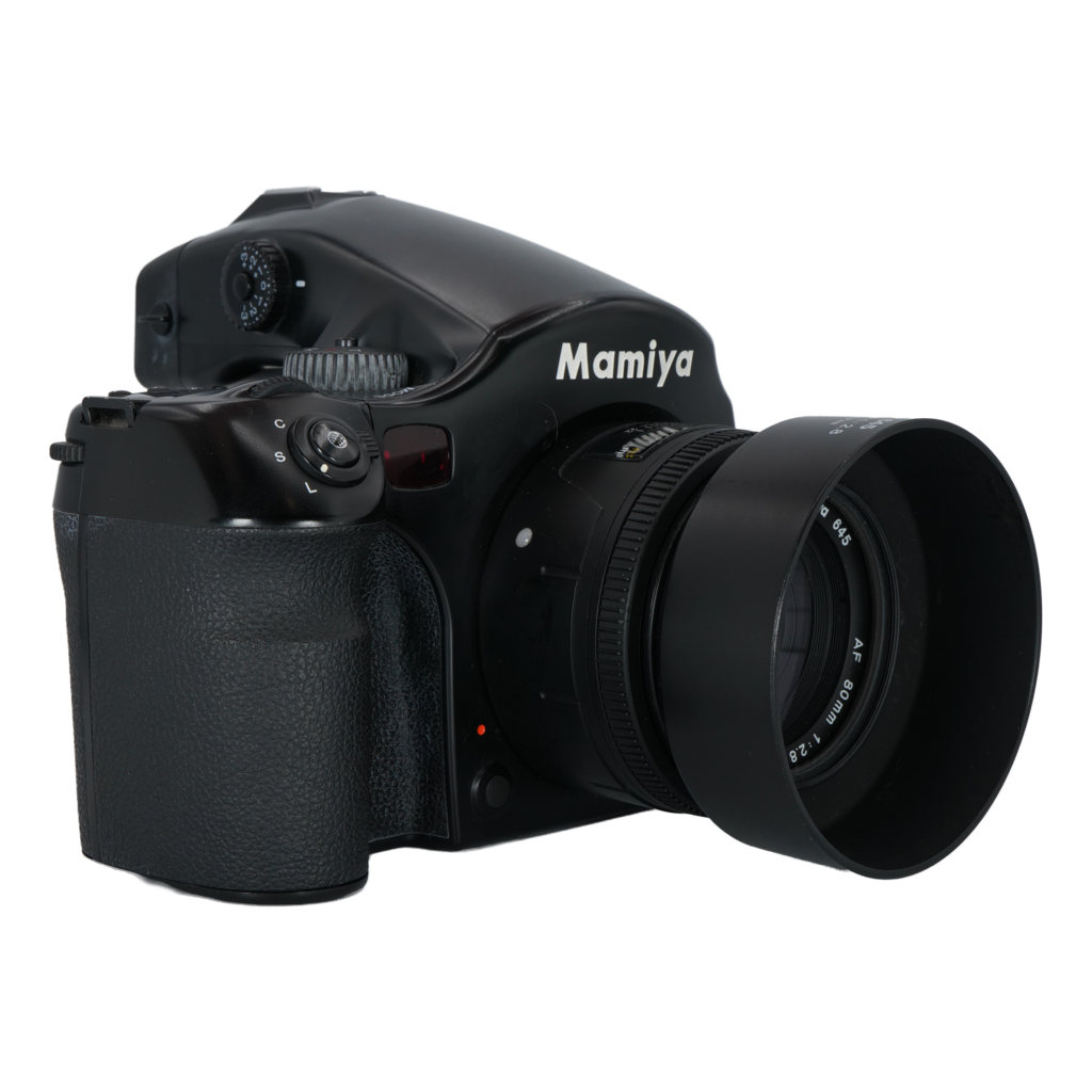 Mamiya 645AF Medium Format Camera with Mamiya 80mm f/2.8 Medium Format Lens and Mamiya 45mm f/2.8 Medium Format Lens