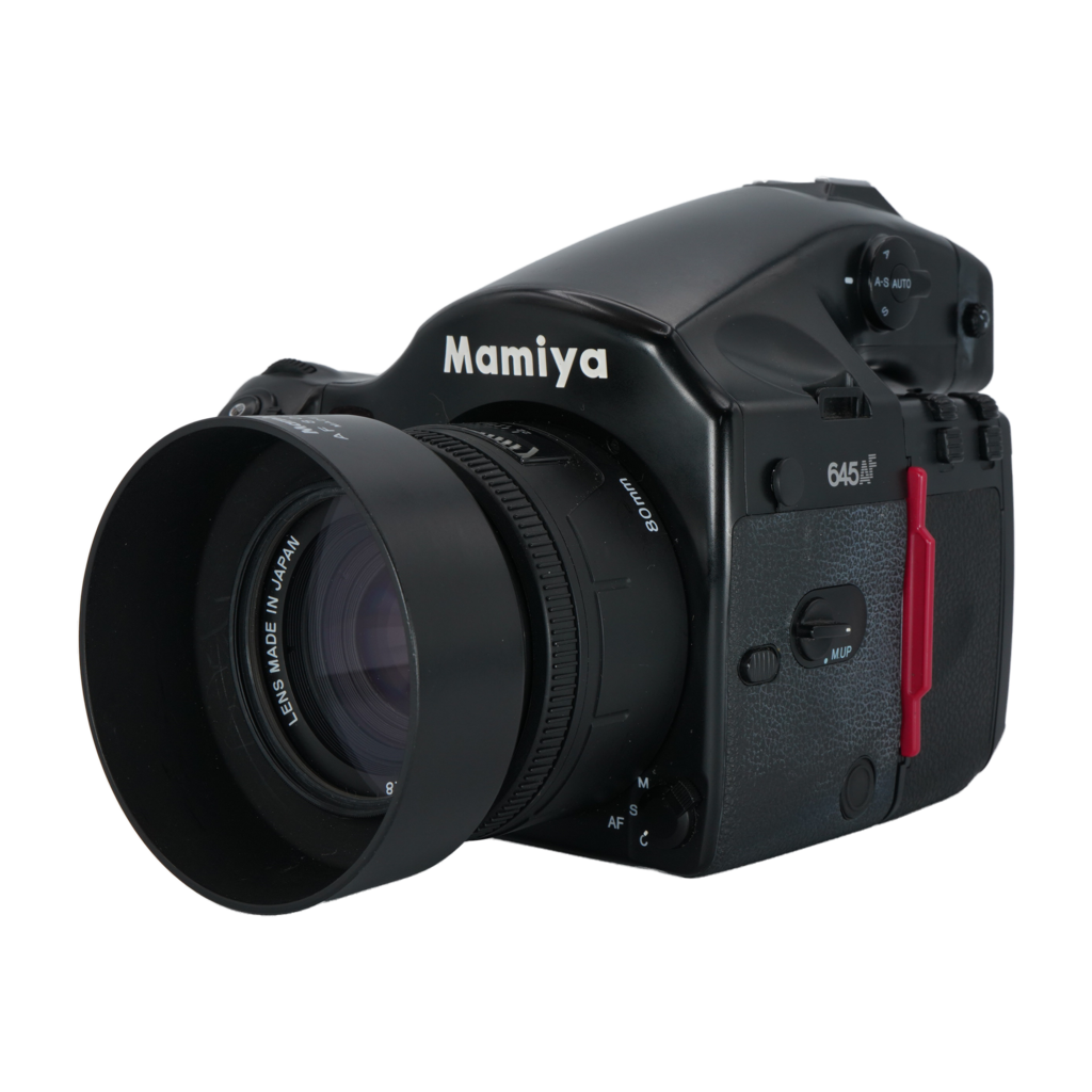 Mamiya 645AF Medium Format Camera with Mamiya 80mm f/2.8 Medium Format Lens and Mamiya 45mm f/2.8 Medium Format Lens