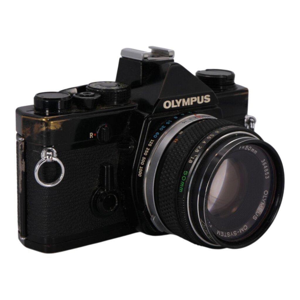 Olympus OM-1n 35mm Film Camera w/ Olympus OM 50mm f/1.8 and 75-150 f/4 Lens