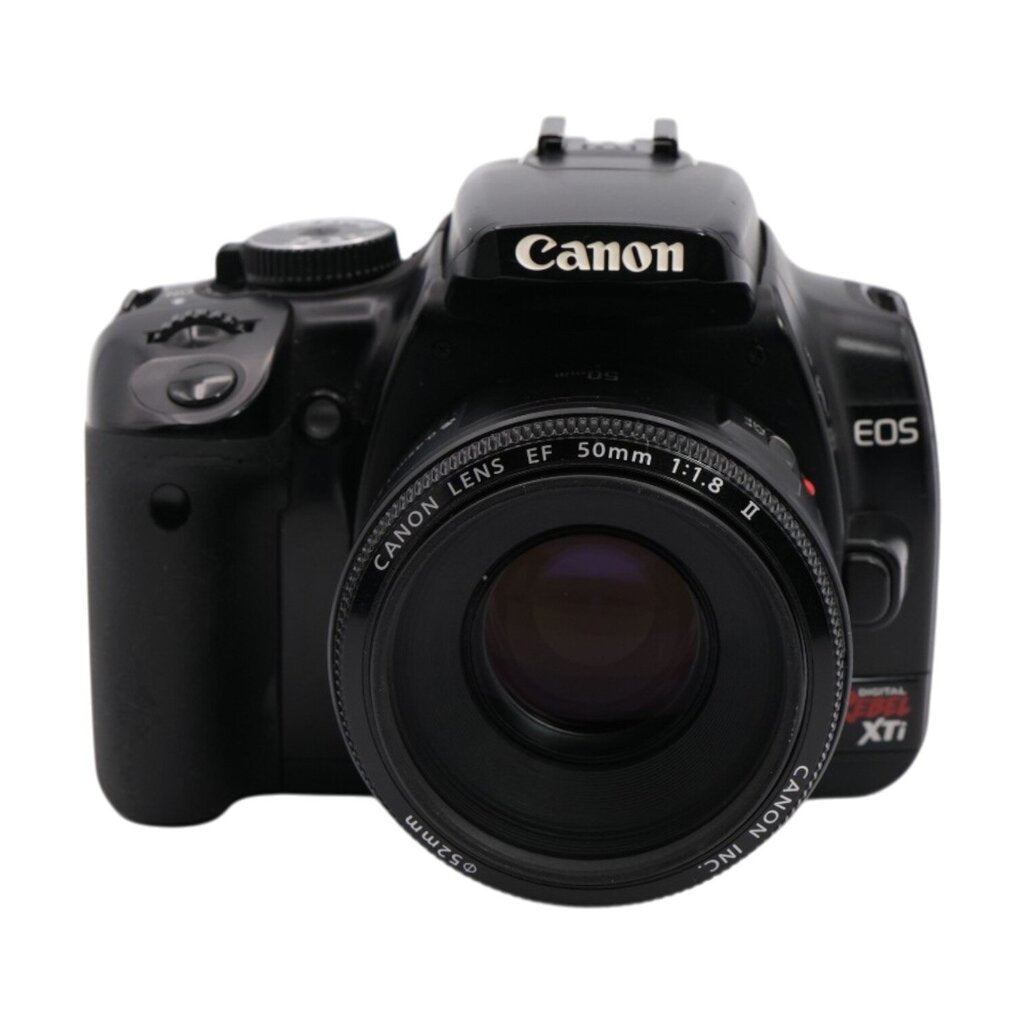 Canon Rebel XTi APS-C DSLR Camera with Canon 50mm f/1.8 II Lens