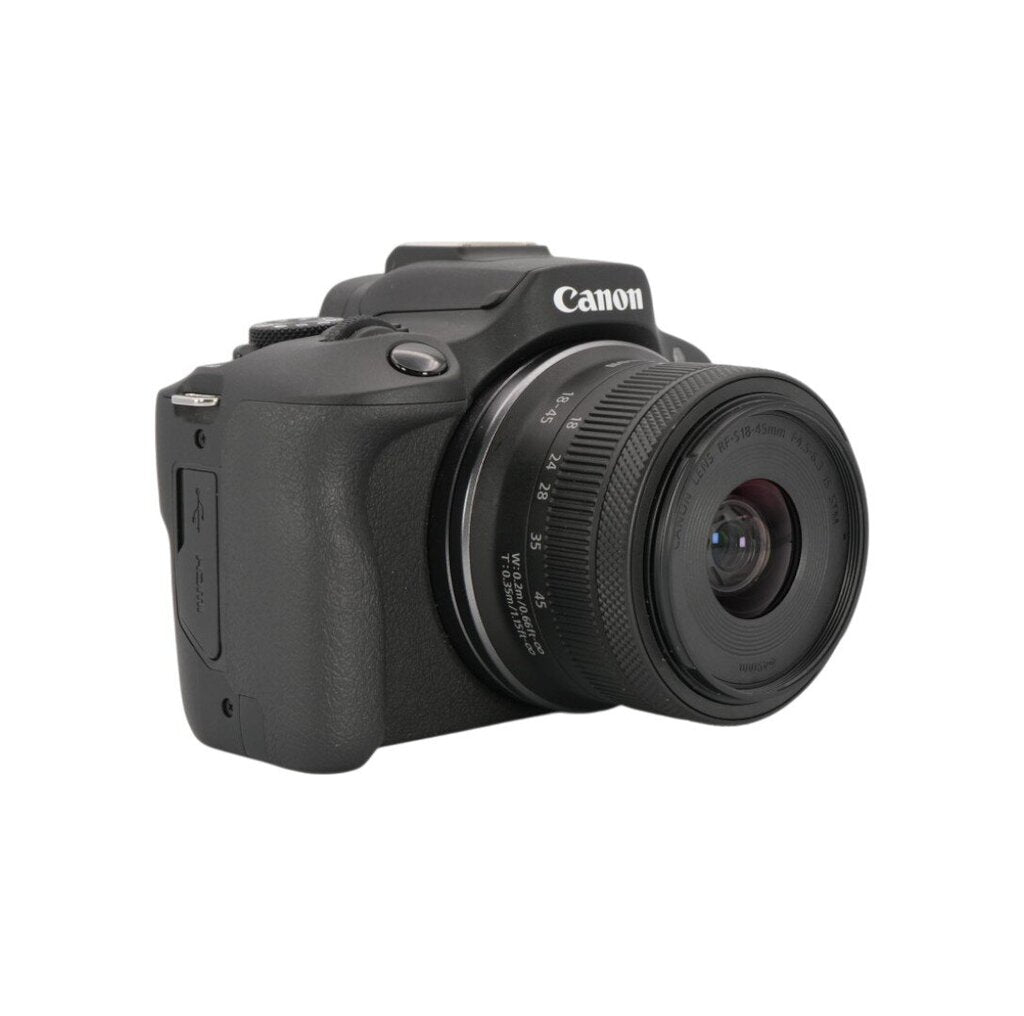 Canon R100 APS-C Mirrorless Camera with Canon RF-S 18-45mm f/4.5-5.6 IS STM Lens