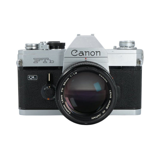 Canon FTb 35mm SLR Film Camera with Canon FD 85mm f/1.8 Manual Focus Lens