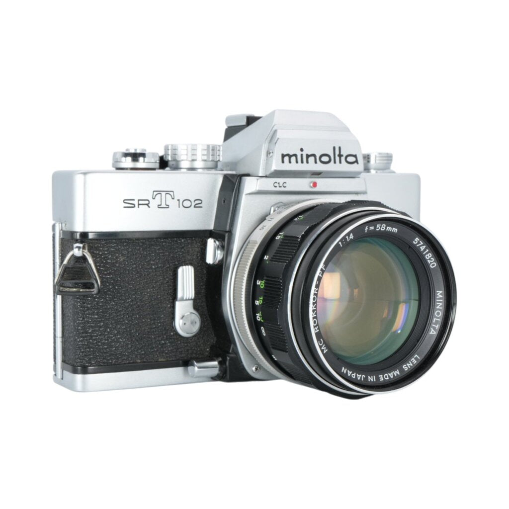 Minolta SRT 102 35mm Film Camera with Minolta Rokkor - PF 58mm f/1.4 Lens