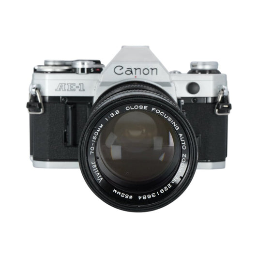 Canon AE-1 35mm Film Camera with Vivitar 70-150mm f/3.8 SLR Lens