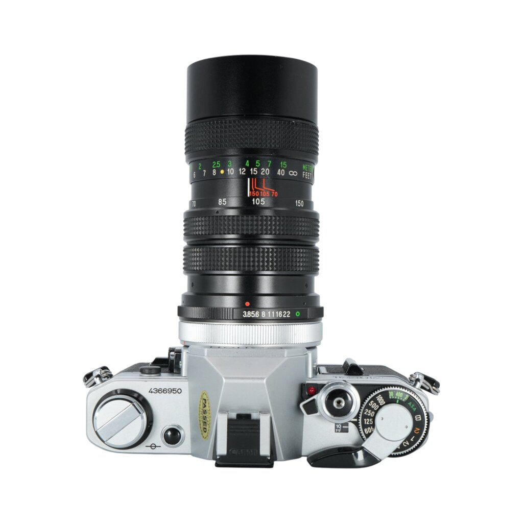 Canon AE-1 35mm Film Camera with Vivitar 70-150mm f/3.8 SLR Lens