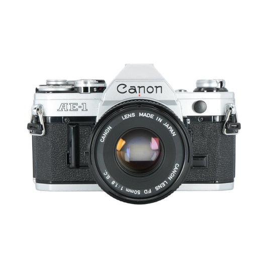 Canon AE-1 35mm Film Camera with Canon FD 50mm f/1.8 SLR Lens