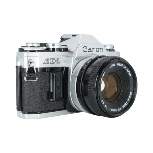 Canon AE-1 35mm Film Camera with Canon FD 50mm f/1.8 SLR Lens