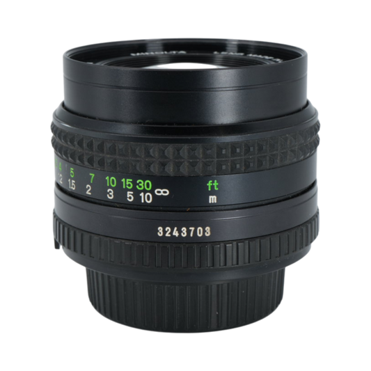 Minolta MD Rokkor-x 50mm f/1.4 SLR Lens
