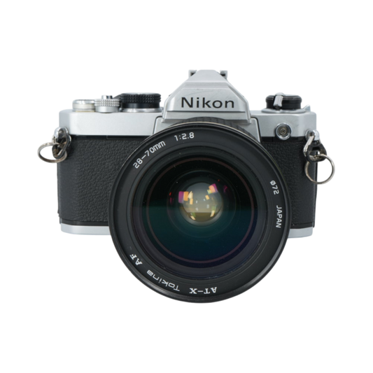 Nikon FM 35mm Film Camera with Tokina AT-X 28-70mm f/2.8 Lens for Nikon F-Mount