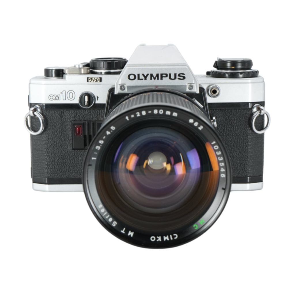 Olympus OM 10 35mm Film Camera With Cimko MT Series 28-80mm f/3.5-4.5 and Kiron 70-150mm f/4 Macro Lenses for Olympus OM-Mount