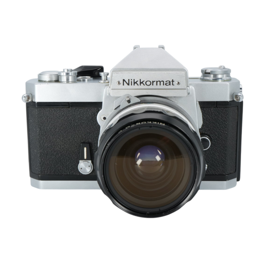 Nikon Nikkormat 35mm Film Camera with Nikon F Nikkor-OC 35mm f/2 SLR Lens
