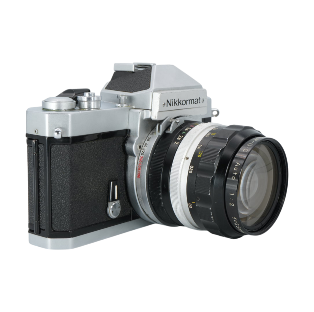 Nikon Nikkormat 35mm Film Camera with Nikon F Nikkor-OC 35mm f/2 SLR Lens
