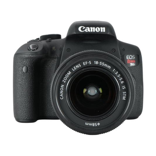 Canon T6i APS-C DSLR Camera with Canon EF-s 18-55mm 3.5-5.6 STM IS Lens