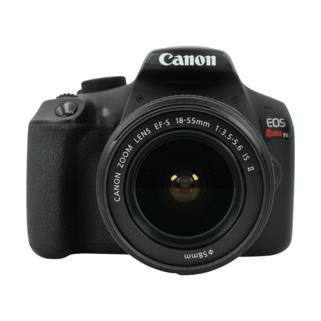 Canon Rebel T6 APS-C DSLR with Canon EF-s 18-55mm f/3.5-5.6 IS II Lens