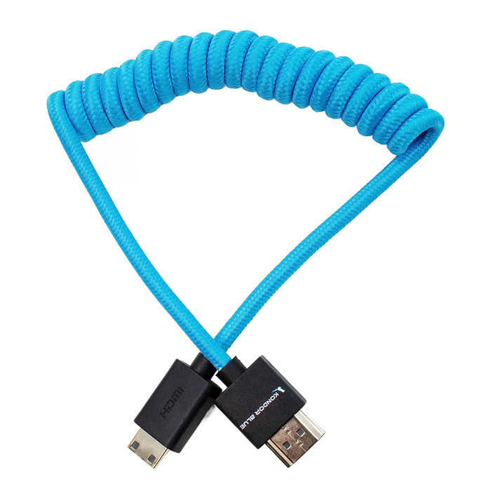 Kondor Blue 12-24" Coiled Mini HDMI to Full HDMI Cable