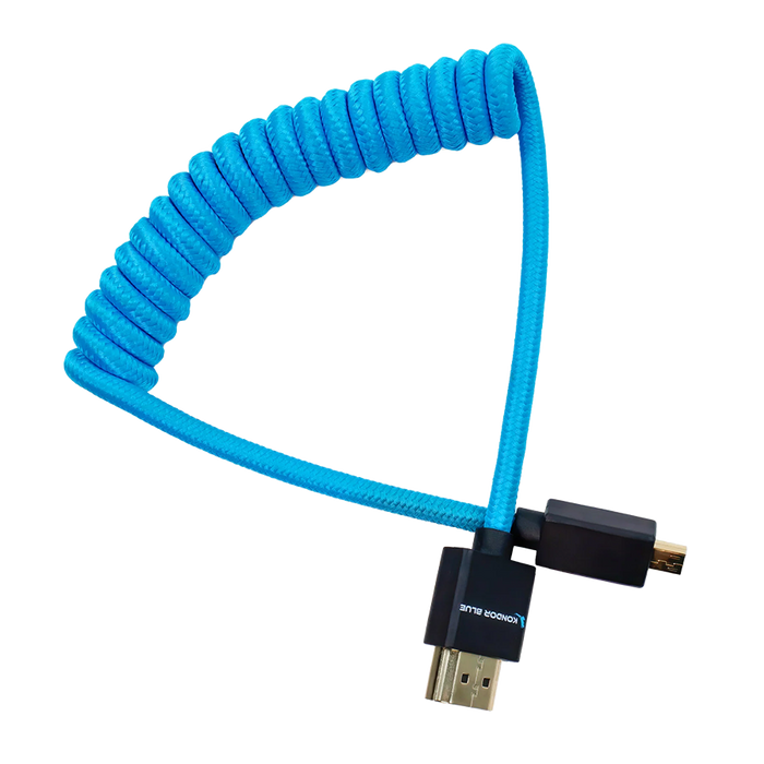 Kondor Blue 12-24" Coiled Micro HDMI to Full HDMI Cable