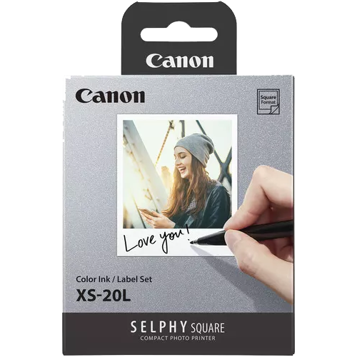 Canon SELPHY Color Ink/Label XS-20L Photo Printer Paper - 20 Sheets
