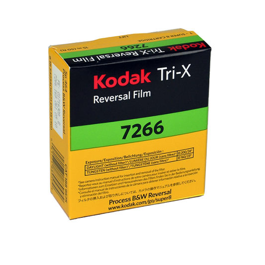 Kodak Tri-X Reversal Film - Super 8mm, 50ft Cartridge