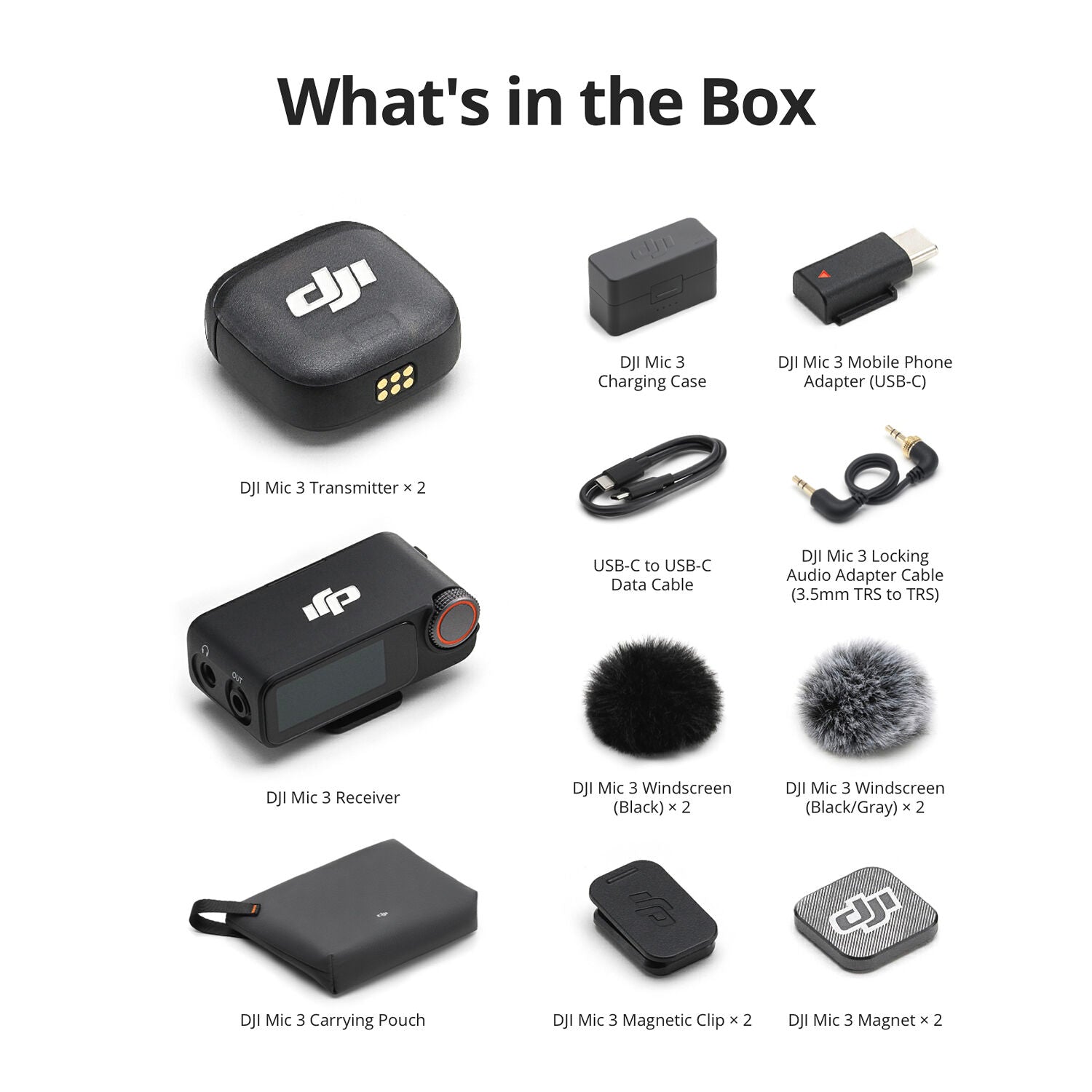 DJI Mic 3 (2 TX + 1 RX + Charging Case) – Pro Photo Supply