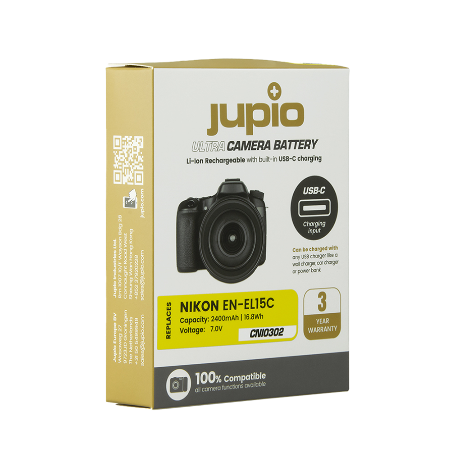 Jupio EN-EL15C ULTRA C (USB-C input) 2400mAh