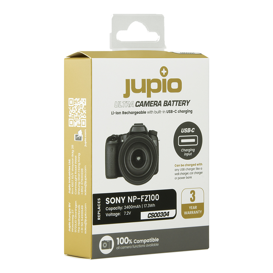 Jupio NP-FZ100 ULTRA C (USB-C input) 2400mAh