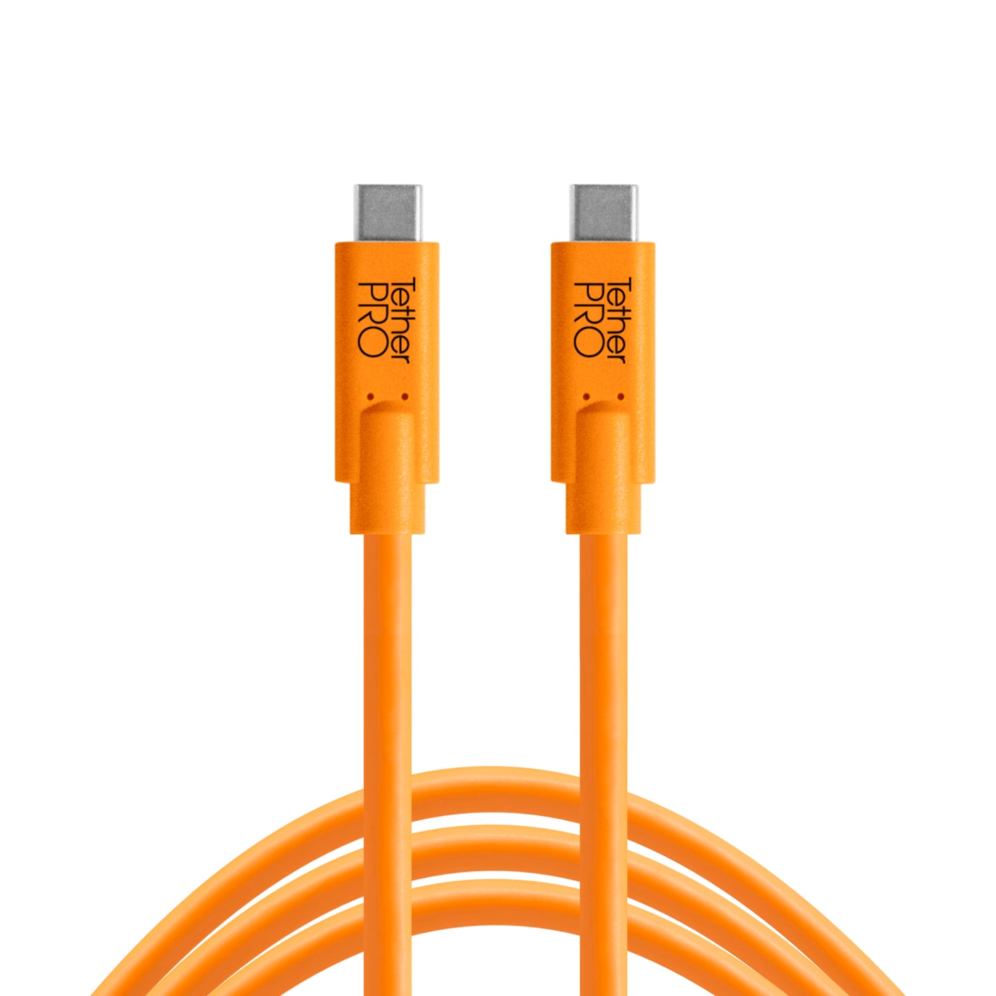OPEN BOX- Tether Tools TetherPro USB Type-C Male to USB Type-C Male Cable - 15 ft, Orange