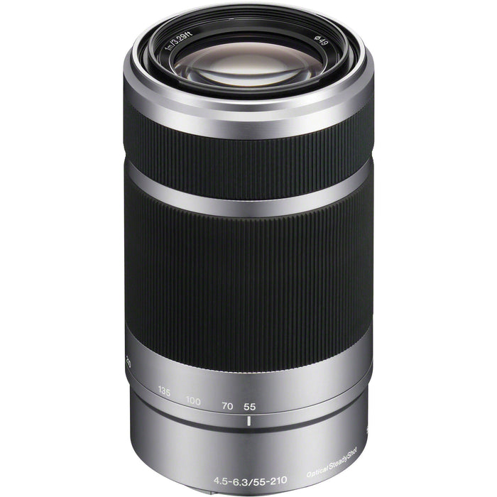 Sony E 55-210mm f/4.5-6.3 OSS Silver Lens - OPEN BOX