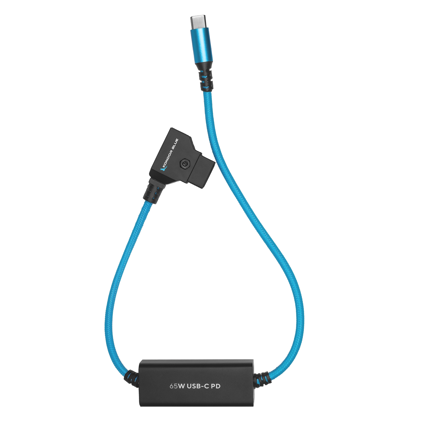 Kondor Blue 16" D-Tap to USB C Power Delivery Cable for Mirrorless Cameras & Laptops