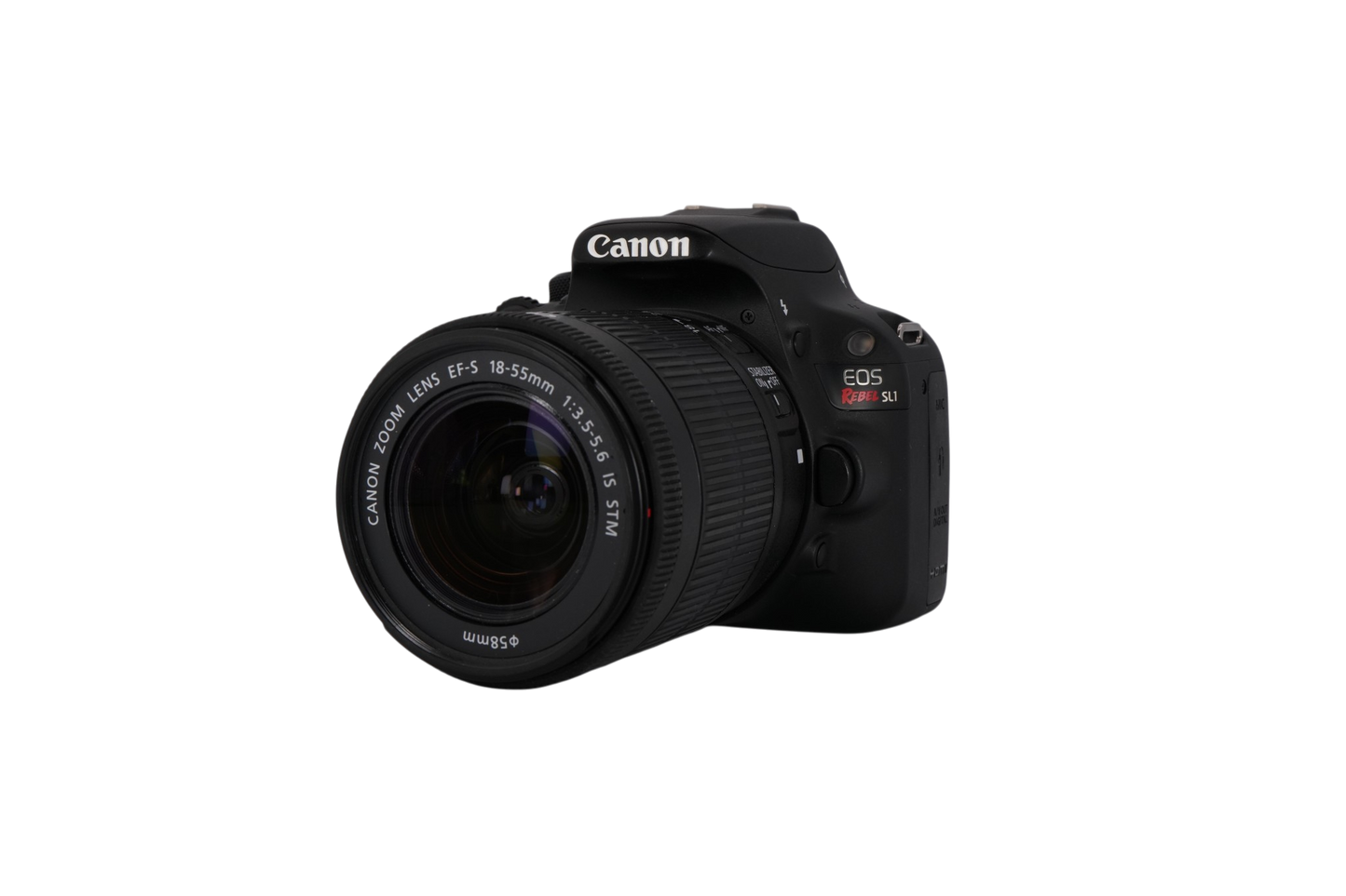 Canon EOS Rebel SL1 APS-C DSLR Camera with Canon EF 18-55mm f/3.5-5.6 IS STM APS-C DSLR Zoom Lens & Canon EF 55-250mm f/4.5-5.6 IS STM APS-C DSLR Telephoto Zoom Lens