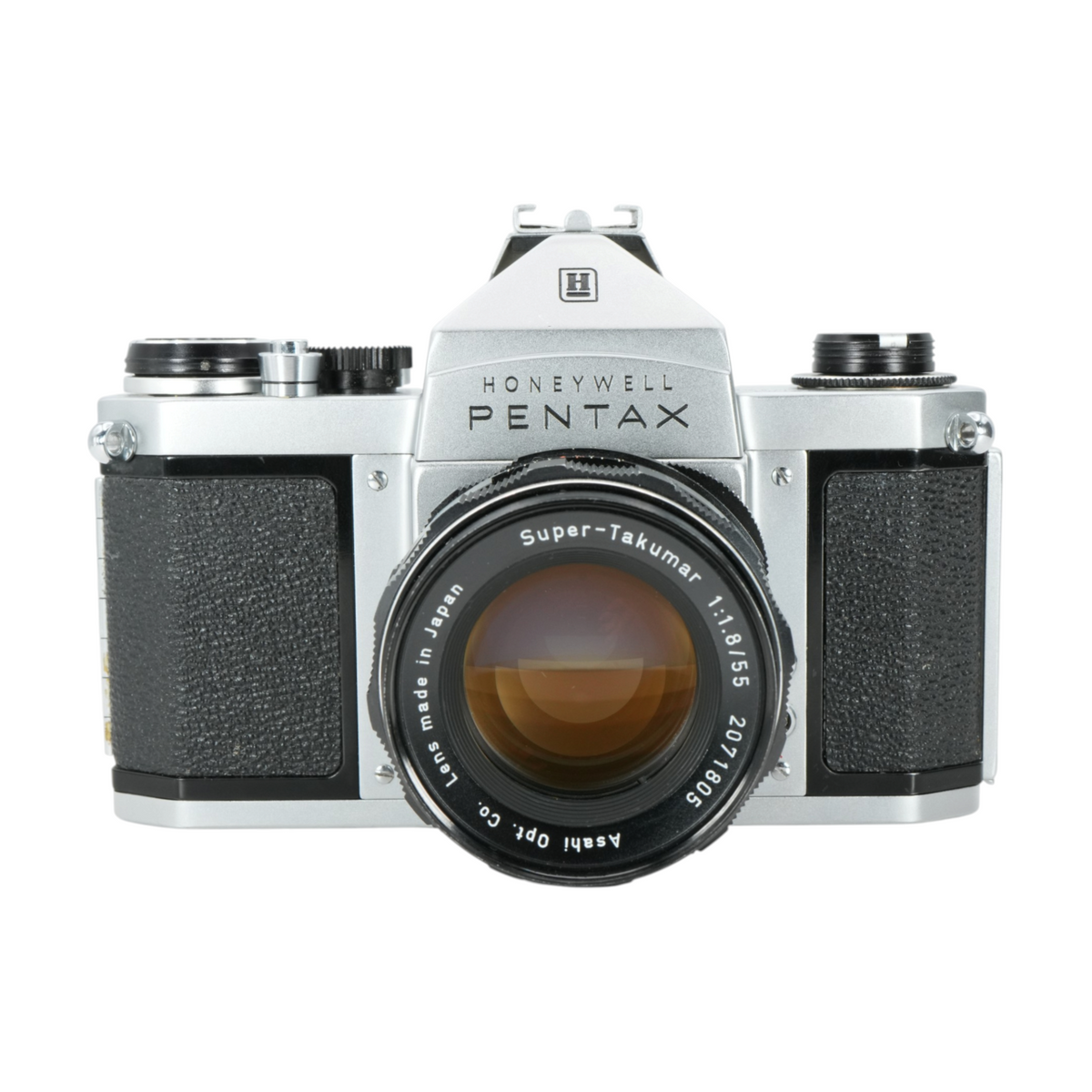 Pentax Honeywell H1a 35mm Film Camera with Pentax Super-Takumar 55mm f/1.8 SLR Lens for M42 Screw Mount