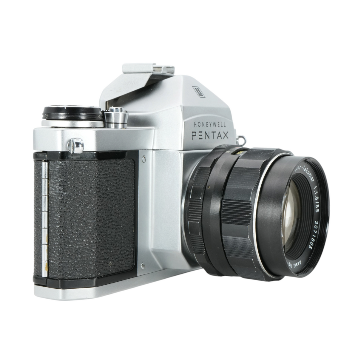 Pentax Honeywell H1a 35mm Film Camera with Pentax Super-Takumar 55mm f/1.8 SLR Lens for M42 Screw Mount