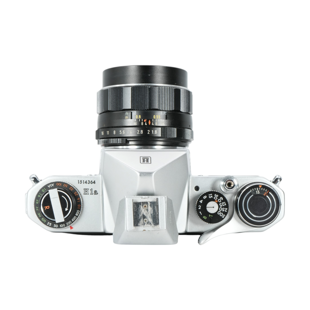 Pentax Honeywell H1a 35mm Film Camera with Pentax Super-Takumar 55mm f/1.8 SLR Lens for M42 Screw Mount