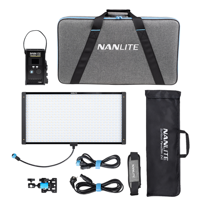 Nanlite PavoSlim 120B 2x1 Bi Color LED Panel Light with Softbox & Eggcrate Kit
