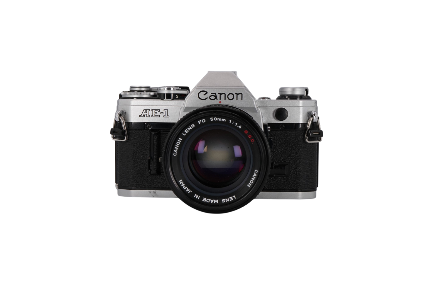 Canon AE-1 SLR Film Camera with Canon FD 50mm f/1.4 S.S.C. SLR Lens